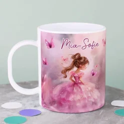 Bruchfeste Kunststofftasse mit Prinzessinnenmotiv