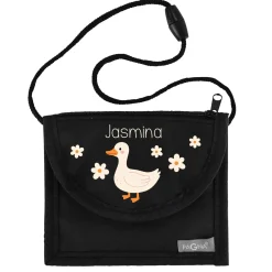 Brustbeutel personalisierbar mit Name & Enten Motiv | Geschenk für Mädchen | Farbauswahl