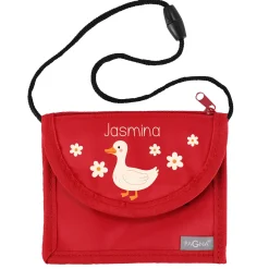 Brustbeutel personalisierbar mit Name & Enten Motiv | Geschenk für Mädchen | Farbauswahl