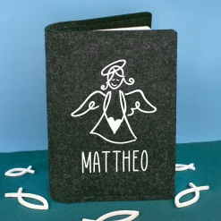 Buchhülle für Gotteslob mit Engel Motiv und Name personalisiert | Schutzhülle für Gesangbuch & Bibel