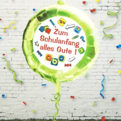bunter Folien-Ballon zum Schulanfang