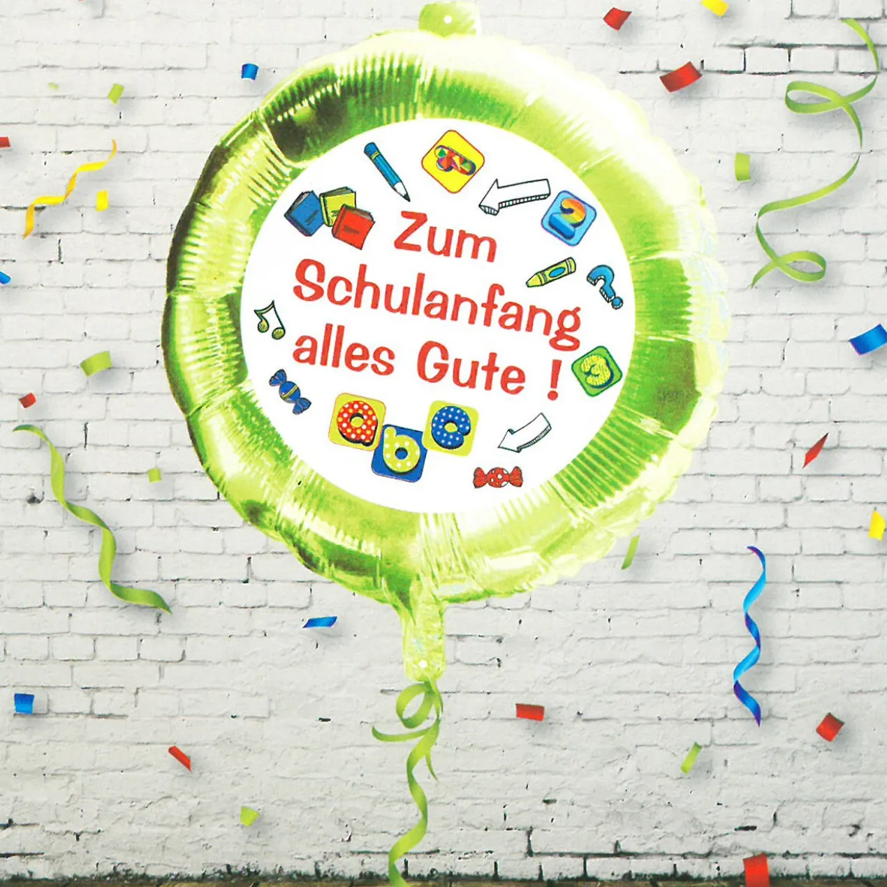 bunter Folien-Ballon zum Schulanfang