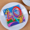 Bunte Servietten zum 40. Geburtstag