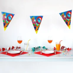 Bunte Wimpelkette zum 40. Geburtstag