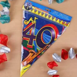 Bunte Wimpelkette zum 40. Geburtstag
