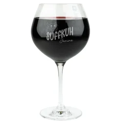 Burgunderglas von Leonardo mit Gravur 'Suffkuh' & Name personalisiert | Lustiges Weinglas Geschenk