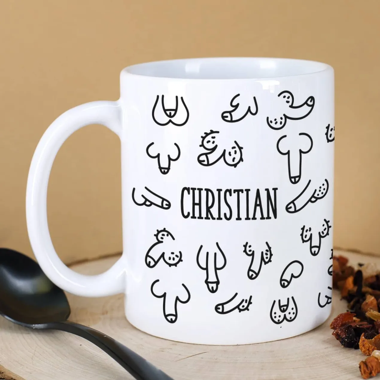 Busentasse und Penistasse im Set