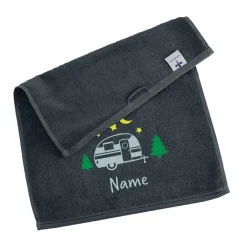 Camper Handtuch mit Wohnwagen und Name, 3 Größen zur Auswahl