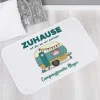 Camping Badematte mit Wohnwagen und Wunschtext