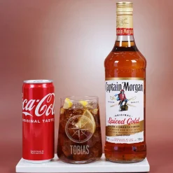 Captain Morgan Geschenkset mit Glas, Cola, Captain und Geschenkbox