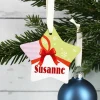Christbaumanhänger aus Keramik Stern mit Schleife