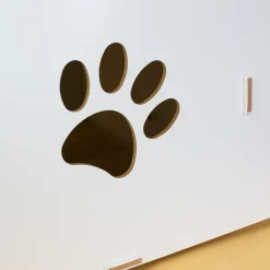 clipfritz Katzenhaus aus Holz personalisiert mit Name | Haus mit Futterstation für Katzen