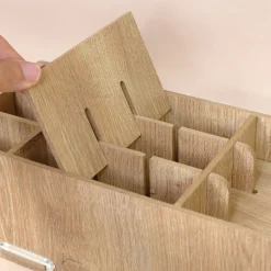 clipfritz Make up Organizer aus Holz | Kosmetik Aufbewahrung als Geschenk für Frauen