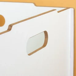 clipfritz Regaleinsatz aus Holz personalisiert mit Name | Aufbewahrung mit Blumen Motiv