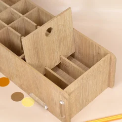 clipfritz Stiftebox aus Holz personalisierbar mit Name | Organizer als Geschenk für Kinder
