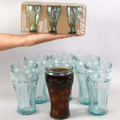Coca-Cola Glas Set 12-teilig mit Trinkgläsern & Schnapsgläsern | Retro Gläser aus Recyclingglas