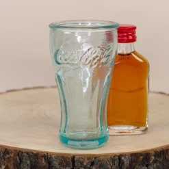 Coca Cola Schnapsgläser 6er Set handgefertigt 5cl | Retro Stamper aus recyceltem Glas