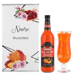 Cocktail-Set mit graviertem Glas in persönlicher Verpackung