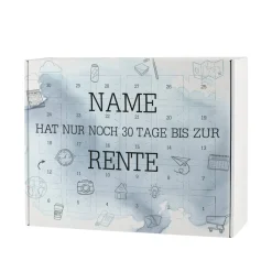 Countdown Kalender zur Rente mit 30 Türchen zum Selbstbefüllen