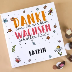 Danke dass du mir beim Wachsen geholfen hast - Lindt Pralinen mit Name