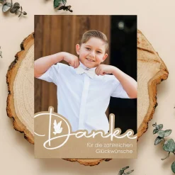 Danke - Fotokarte als Danksagung zur Kommunion, Konfirmation oder Taufe