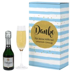 Danke - Geschenkset mit Sekt und Sektglas | Geldermann Flaschengärung