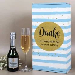 Danke - Geschenkset mit Sekt und Sektglas | Geldermann Flaschengärung