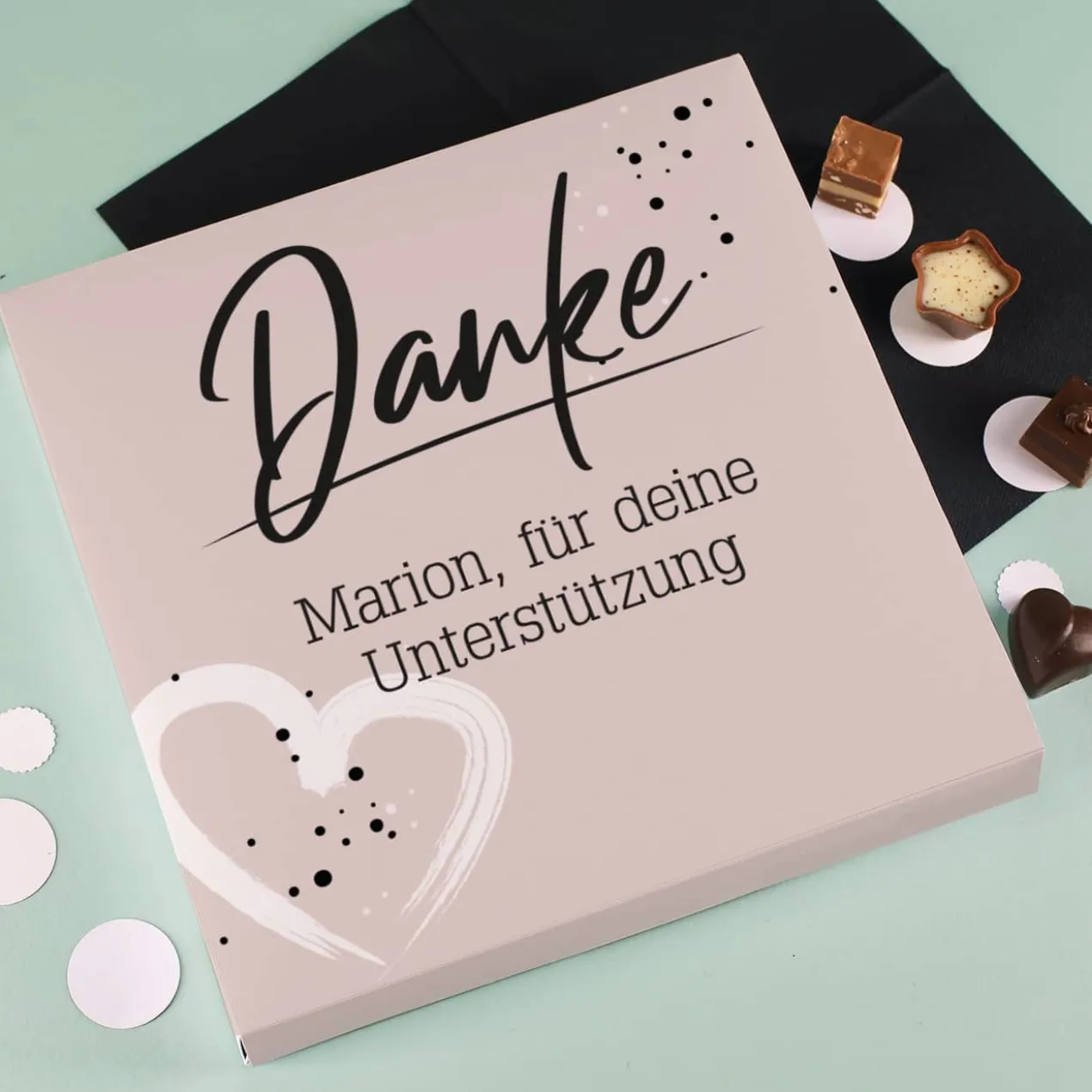 Danke - Lindt Mini Pralinen mit Ihrem Wunschtext