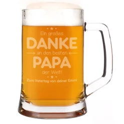 Danke Papa - Bierglas zum Vatertag