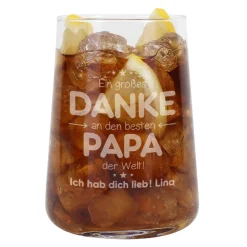 Danke Papa - Trinkglas zum Vatertag