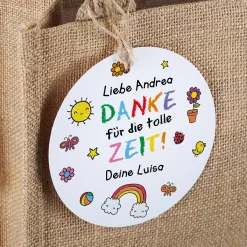 Dankeschön Geschenkset mit Tasse & Shokolade | Personalisiertes Geschenk für Erzieher & Kita Abschied