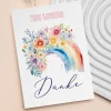Dankeskarte - Regenbogen - zur Taufe, Kommunion oder Konfirmation