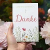 Dankeskarte - Wildblumen - zur Taufe, Kommunion oder Konfirmation