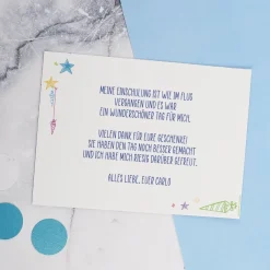 Dankeskarte zur Einschulung - Endlich Schulkind