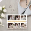 Dankeskarte zur Hochzeit mit vielen Fotos und Wildblumen
