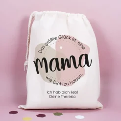 Das größte Glück ist, eine Mama wie Dich zu haben. - Geschenkset mit Wein und Duftkerze