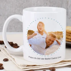Das größte Glück ist, einen Papa wie Dich zu haben. - Fototasse zum Vatertag