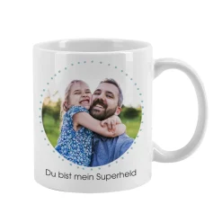 Das größte Glück ist, einen Papa wie Dich zu haben. - Fototasse zum Vatertag