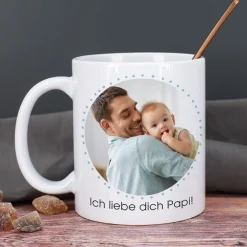 Das größte Glück ist, einen Papa wie Dich zu haben. - Fototasse zum Vatertag