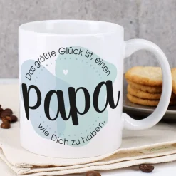 Das größte Glück ist, einen Papa wie Dich zu haben. - Fototasse zum Vatertag
