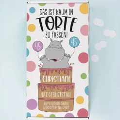 Das ist kaum in Torte zu fassen! Geschenkverpackung für Geburtstagsgeschenke