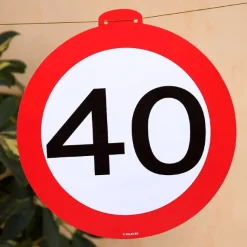 Deko Girlande - Verkehrszeichen 40