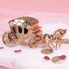 Deko Kutsche in Roségold für Geldgeschenke