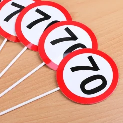 12 Deko Sticks zum 70. Geburtstag
