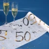 Deko Tischläufer aus Vlies zum 50. Geburtstag - gold