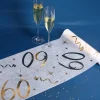 Deko Tischläufer aus Vlies zum 60. Geburtstag - gold