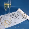 Deko Tischläufer aus Vlies zum 80. Geburtstag - gold