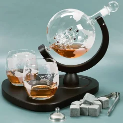 Deluxe Globe Decanter Set