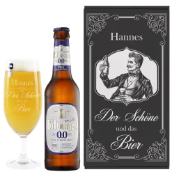 Der Schöne und das Bier - Geschenkset für Männer | Biersorte wählbar