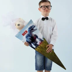 Dinosaurier - Schultüte mit Roboter T-Rex und Name